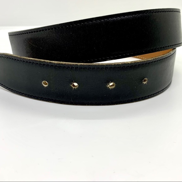 HERMES Gold H Logo Constance Black 68 Belt